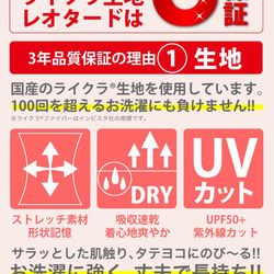 日本製レオタード　★胸元ペイズリー柄(ベロア素材)　リボンパッセ★　スカートなし　シンプルタイプ 8枚目の画像