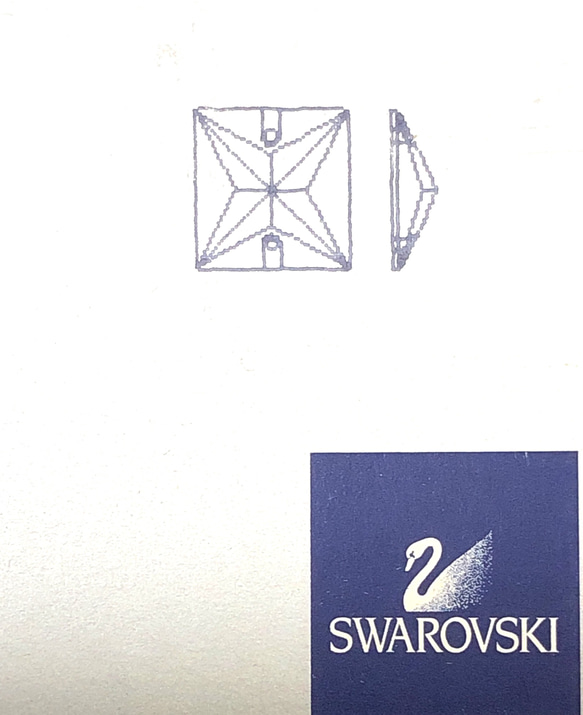 縫い付け　正方形　スワロフスキー  ドレスやティアラに　キラキラ大好きさんに☆M3240ab 4枚目の画像
