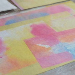 【再販】折染めレターセット-COLORS 3枚目の画像