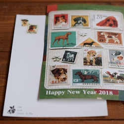 年賀状３枚セット⁂New Year's Card 2018(Green) 4枚目の画像