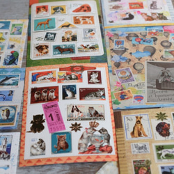 【福袋】切手のコラージュカード（よくばり11枚セット） 2枚目の画像