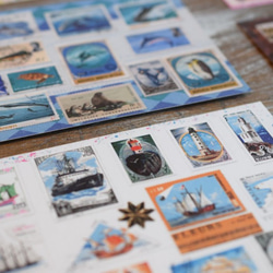 【福袋】切手のコラージュカード（よくばり11枚セット） 3枚目の画像