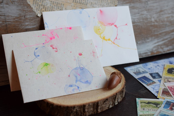 小さなレターセット＊古切手のコラージュ 5枚目の画像