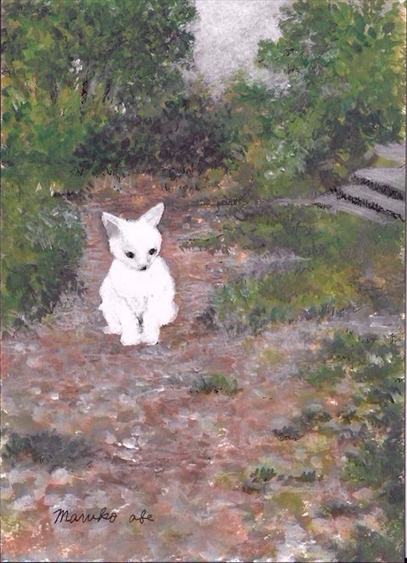 白い猫（原画） 3枚目の画像
