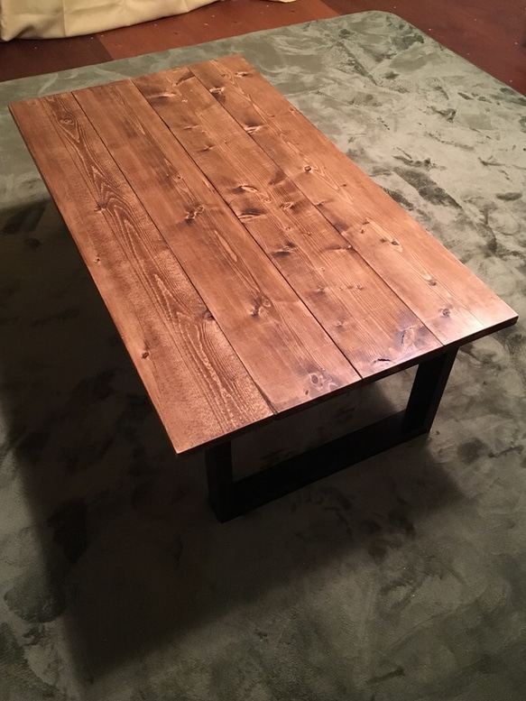 【受注製作可】Iron Leg Low Table【dark color】 1枚目の画像