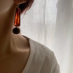 1  pierce / earring  （ファーのカラー/エンジ） 3枚目の画像