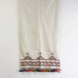 BOHOROOM | Handwoven woollen scarf with tassels 第2張的照片