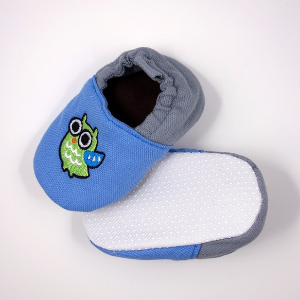 (Rabbit Mint Baby) 純棉貓頭鷹刺繡寶寶學步鞋 - (C0006) 第2張的照片