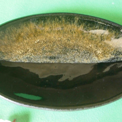 金茶の楕円皿 3枚目の画像