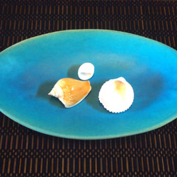 海の楕円皿 2枚目の画像