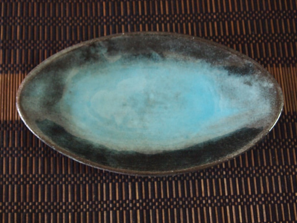 青の洞窟 楕円皿 4枚目の画像