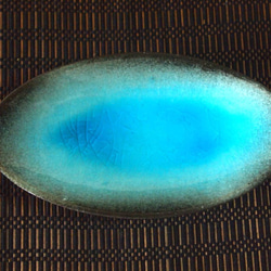 青の洞窟 楕円皿 2枚目の画像