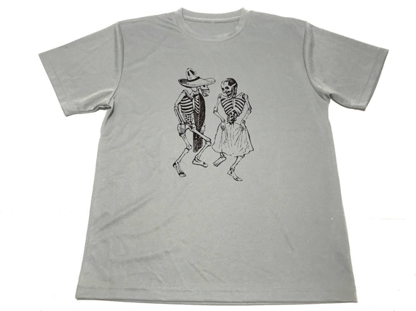 グレー POSADA ドライ Tシャツ 髑髏 版画 カラベラ ポサダ