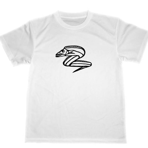 タチウオ ドライ Tシャツ TUGE9999 オリジナル 切り絵 太刀魚