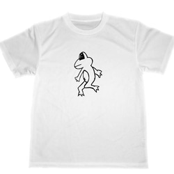 カエル　ドライ　Tシャツ　TUGE9999　オリジナル　アニマル　切り絵　カエル　グッズ 1枚目の画像