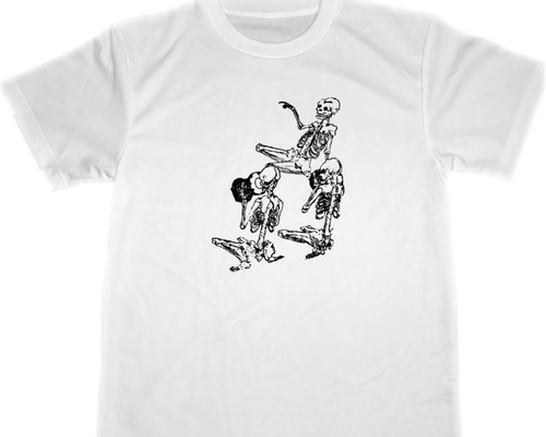 新品 浮世絵アロハシャツ 歌川国芳のがしゃ髑髏（どくろ