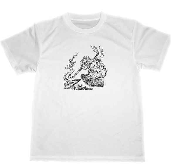 五徳猫　ドライ　Tシャツ　鳥山石燕　浮世絵　　妖怪　ネコ　グッズ 1枚目の画像