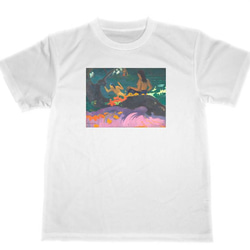ポール・ゴーギャン ドライ　Tシャツ　名画　絵画　アート　グッズ　ゴーギャン　ファタタ・テ・ミティ　海辺で　 1枚目の画像