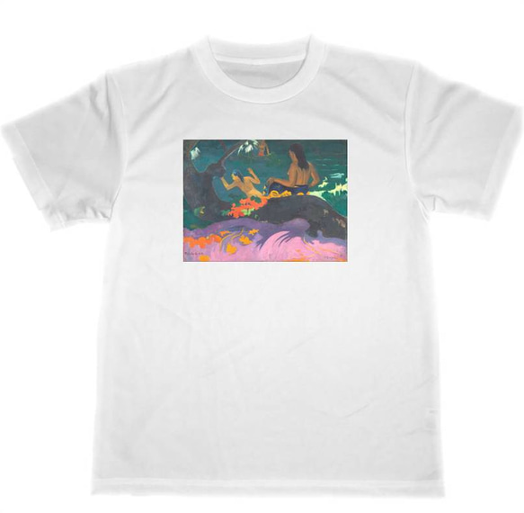ポール・ゴーギャン ドライ　Tシャツ　名画　絵画　アート　グッズ　ゴーギャン　ファタタ・テ・ミティ　海辺で　 1枚目の画像