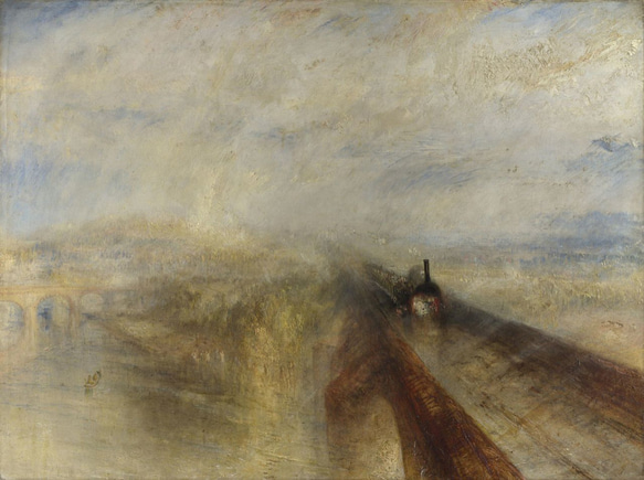 ジョゼフ・マロード・ウィリアム・ターナー　ドライ　Tシャツ　名画　絵画　ターナー　雨　蒸気　速度 2枚目の画像