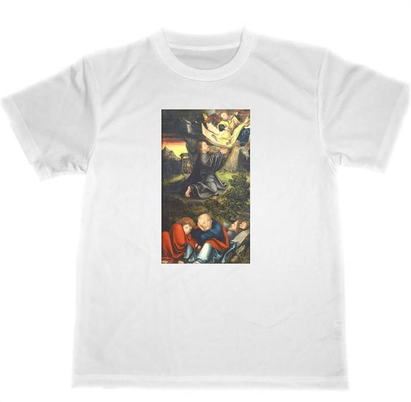 ルーカス・クラナッハ　ドライ　Tシャツ　名画　絵画　アート　グッズ　クラナハ　ゲツセマネの祈り　クラーナハ 人気・おすすめ｜安定人気・収納便利におすすめ 丁寧対応 配送追跡可 最短翌日到着可能