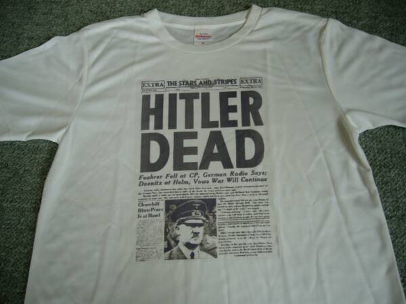 ヒトラー デッド ドライTシャツ 反ナチス Tシャツ 5つ星 ドライT
