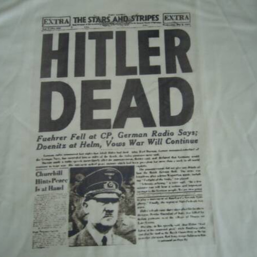 ヒトラー デッド ドライTシャツ 反ナチス Tシャツ 5つ星 ドライT