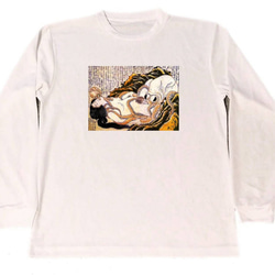 蛸と海女 葛飾北斎 ロング ドライTシャツ 浮世絵 春画 グッズ