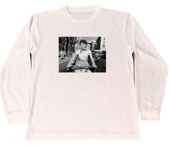 ローマの休日 ロング ドライTシャツ オードリー・ヘップバーン