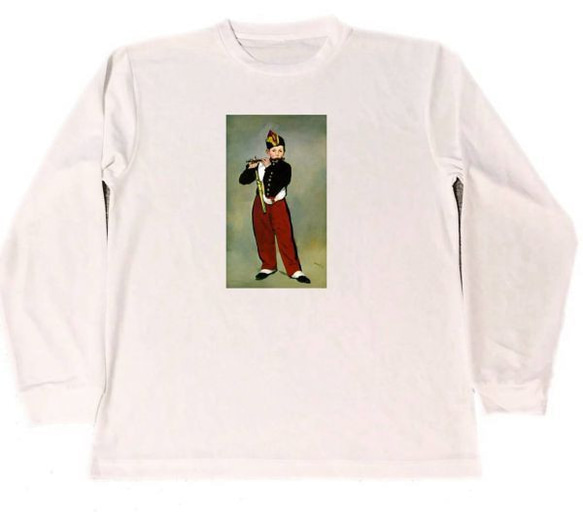 マネ　笛を吹く少年　ドライ　ロング　Tシャツ　名画　アート　グッズ　絵画