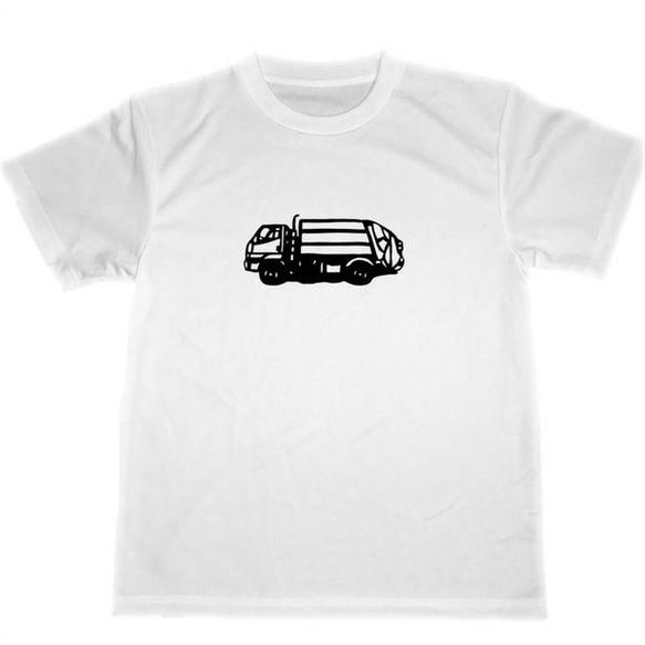 パッカー車 ゴミ収集車 ドライ Tシャツ 切り絵 働く車 グッズ Tシャツ