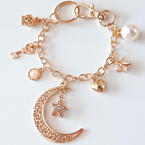 月とキラキラ星のバッグチャーム☆ バッグチャーム riR 通販｜Creema