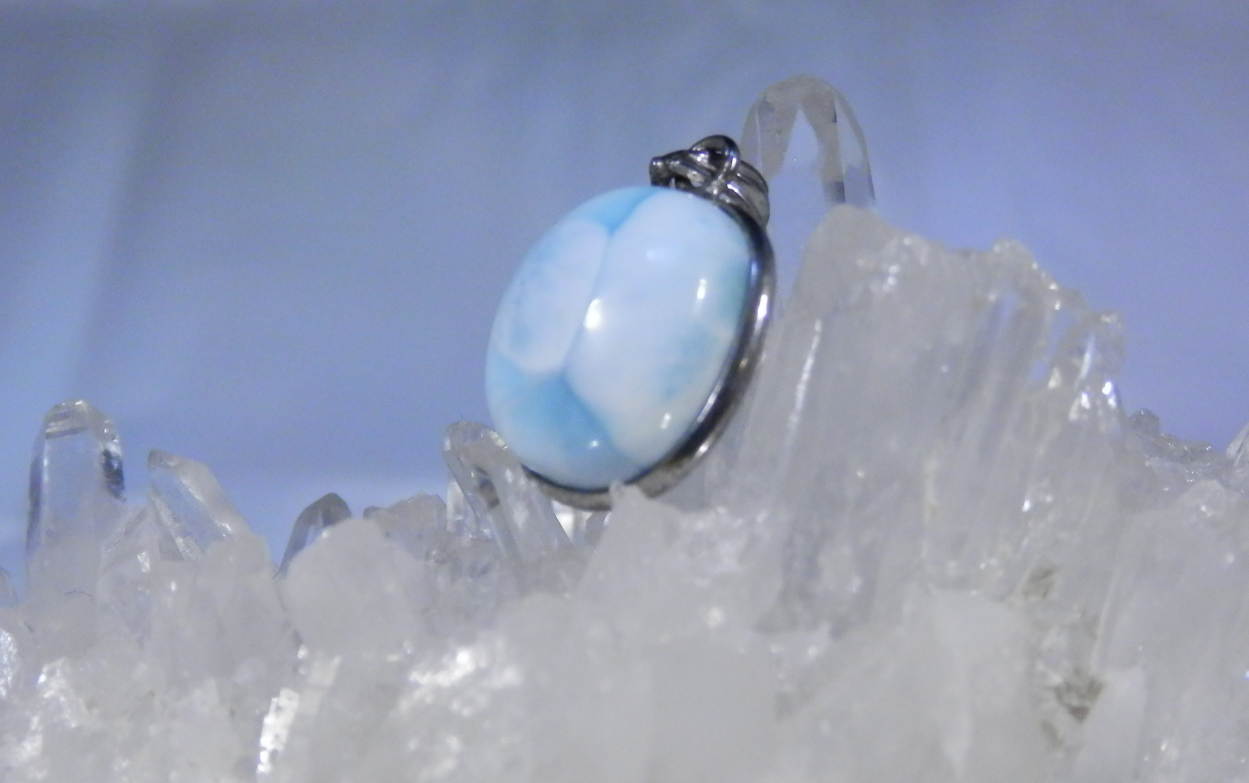 ラリマーのペンダント（silver925）