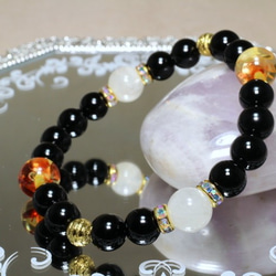 スーパーセブンとムーンストーンetc の組み合わせブレスレット