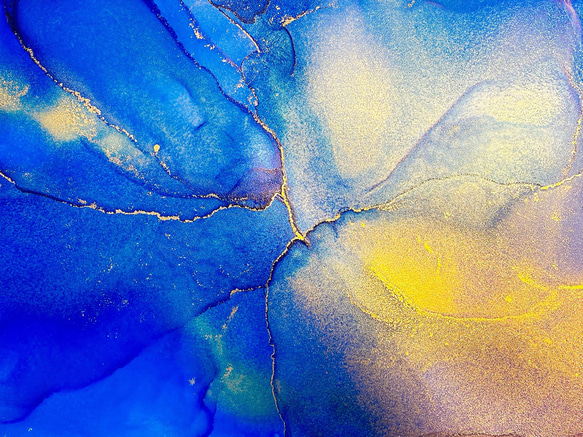 Alcohol ink art ✶ 銀河 2枚目の画像