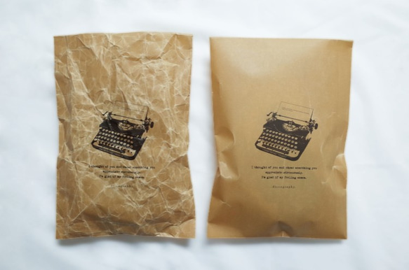 【5周年　セール】Typewriter ワックスペーパー袋【再販】 2枚目の画像