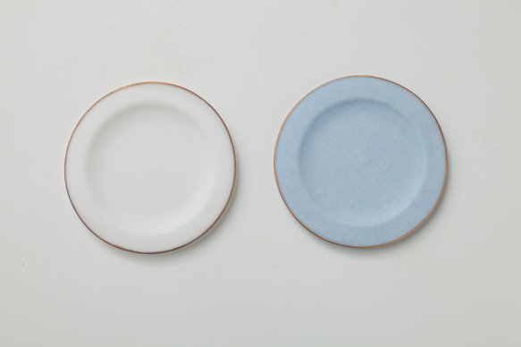 リム皿 ラウンド小(ブルー) 2枚目の画像