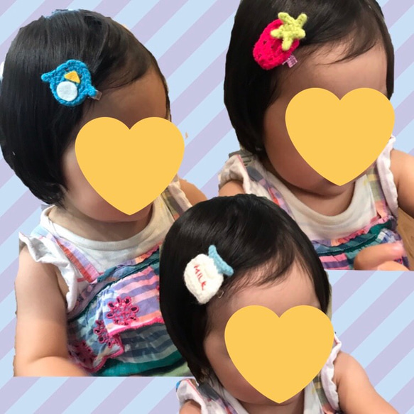 ベビー ヘアクリップ エビフライ✩.*˚ 3枚目の画像