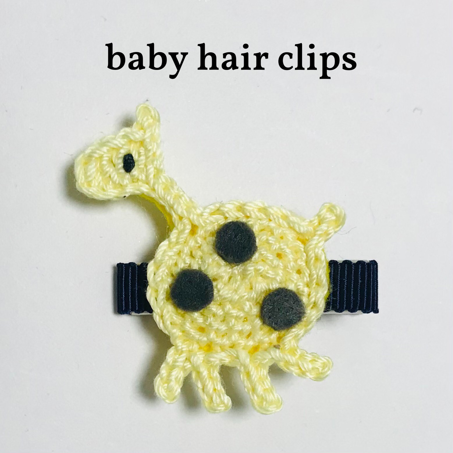 手編みリボン♡木の葉型♡ベビーヘアクリップ ヘアゴム キッズピン