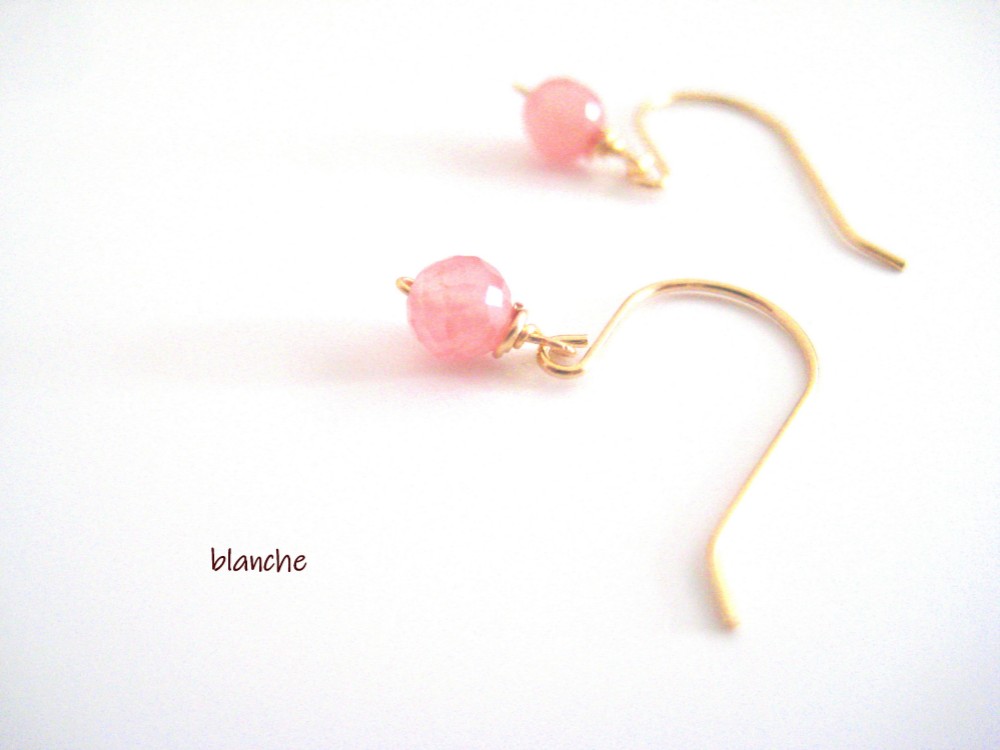 K18 インカローズのピアスⅡ