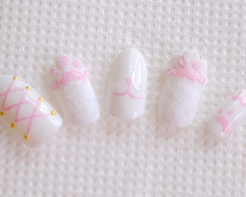 グリーン ラメ 肉球 猫 ネイルパーツ 8個 肉球 ネイルパーツ ネイルチップ オーダー ハンドメイド 猫 ねこ