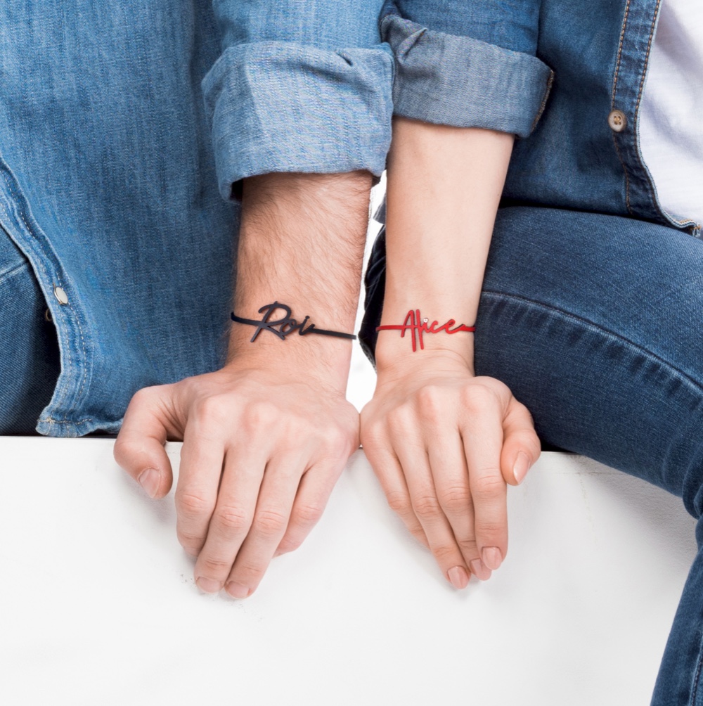 オーダーメイド#01> レタリングレザーのブレスレット ブレスレット