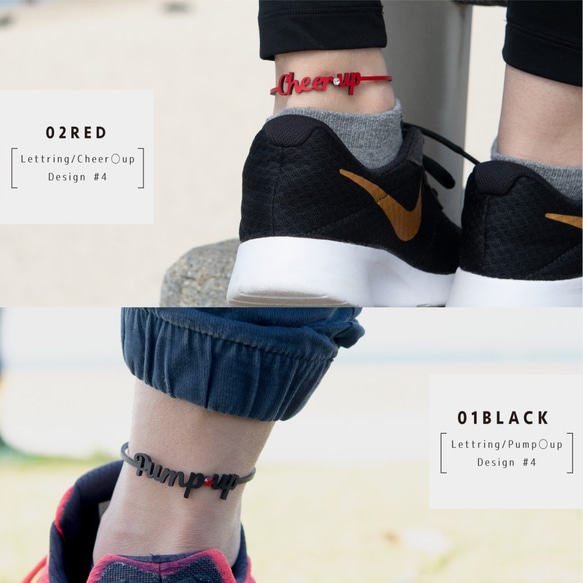 <Made-to-order>Lettering Leather Anklet 第7張的照片