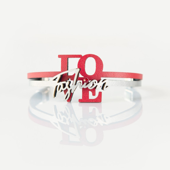 "LOVE Fashion" Lettering double Leather Bracelet 第6張的照片