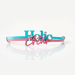 "ice cream Holic" Lettering double Leather Bracelet 第5張的照片