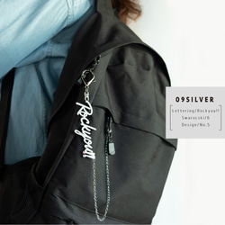 <Made-to-order#20>Lettering leather chain bag charm 第7張的照片