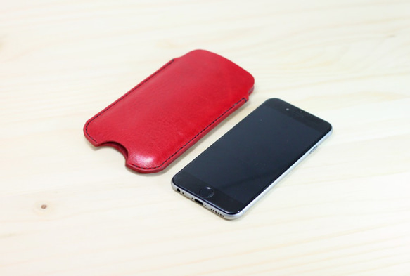 iPhone 6  / 6s / 7 極簡手工真皮皮革手機套・LION's 手工皮革 皮件 第4張的照片