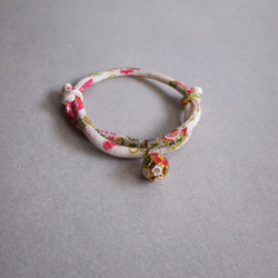 kimono dog collar & cat collar【Adjustable】White 2枚目の画像