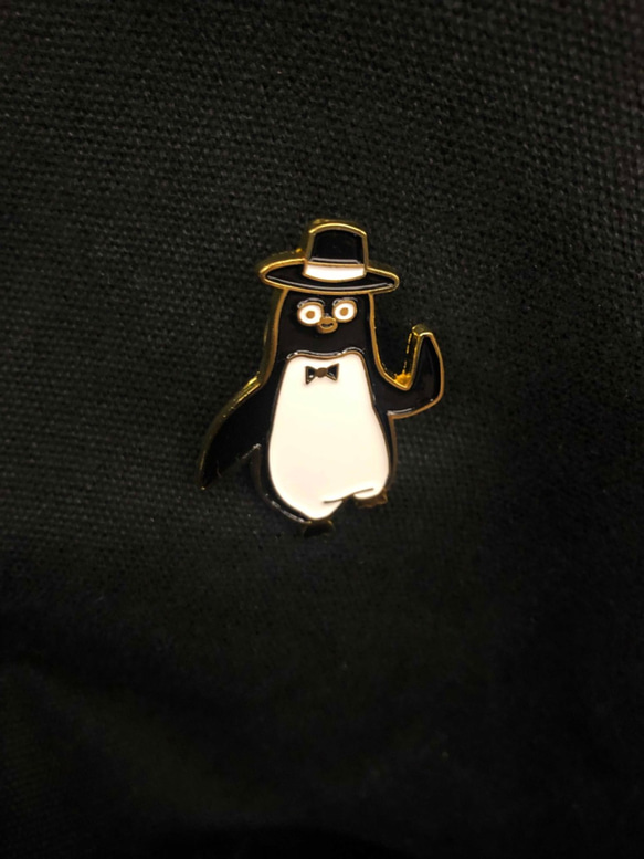 #29 紳士企鵝 別針/胸針/扣針 第3張的照片