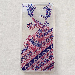 Hand Painted Phone Case iPhone Henna Clear Case Mandala 1枚目の画像